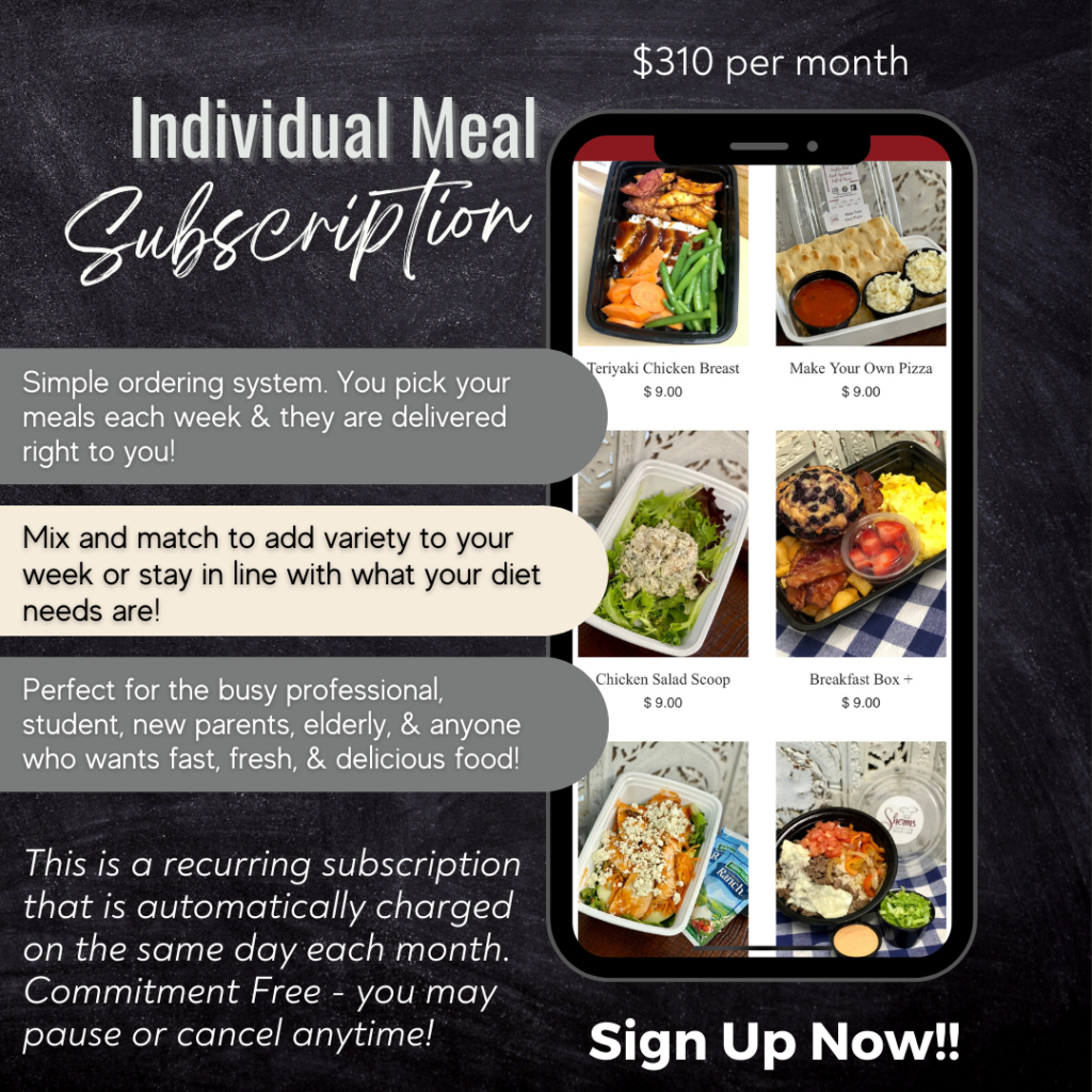 meal prep, delivery service, catering, individual meals, family meals, date night in, meal subscription